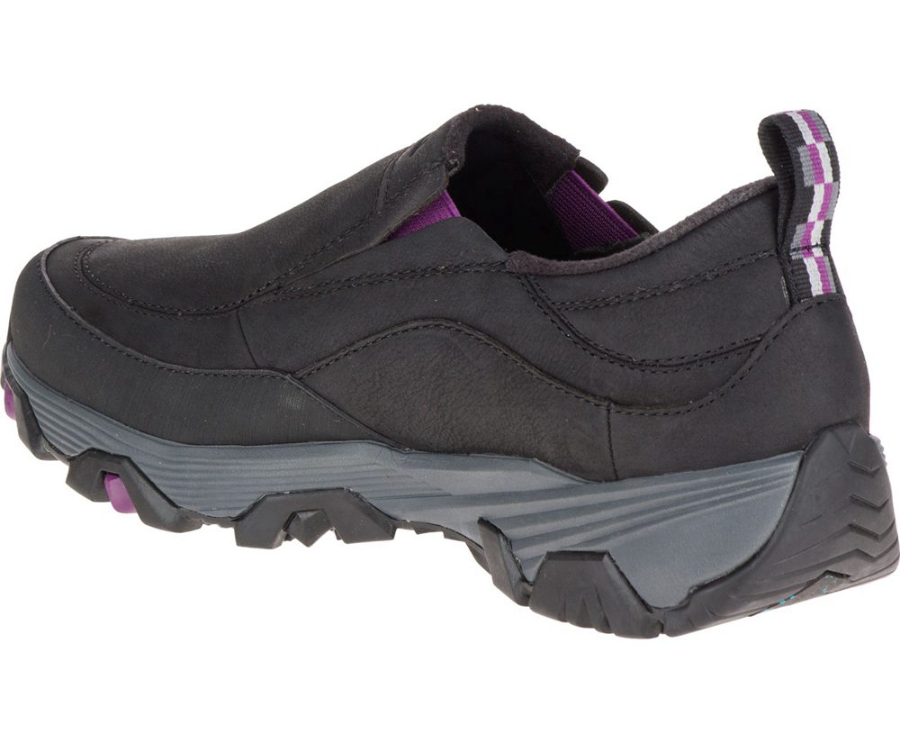 Merrell Slip Ons Black - ColdPack Ice+ Moc Waterproof Wide Width - Womens 18ECVMRAQ
